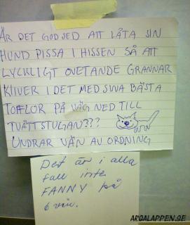 Retorisk fråga medför retorisk från bloggläsare?